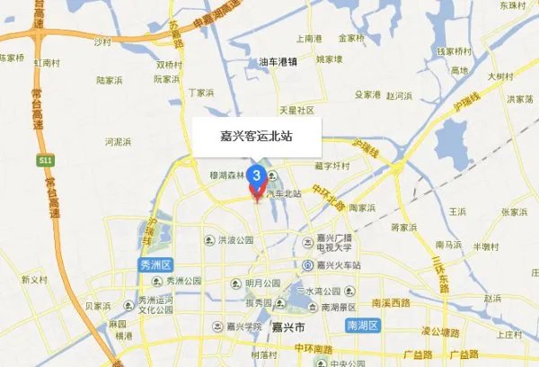 嘉兴北站在地图是是什么名字?