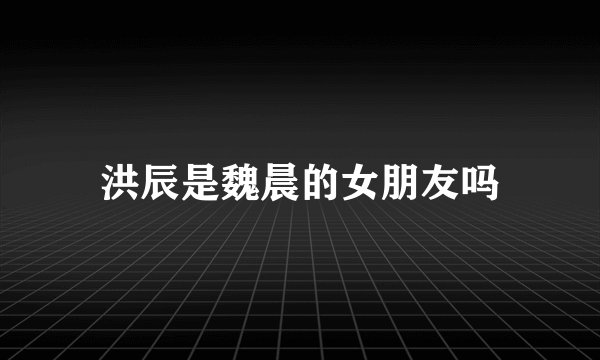 洪辰是魏晨的女朋友吗