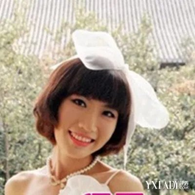 圆脸齐刘海新娘发型欣赏3款发型诠释甜美幸福