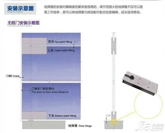 玻璃门地弹簧价格 玻璃门地弹簧安装调整方法
