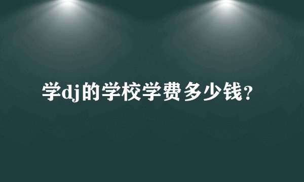 学dj的学校学费多少钱？