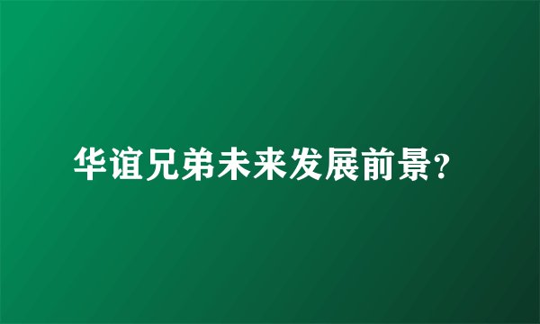 华谊兄弟未来发展前景？