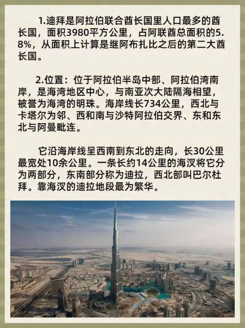 迪拜在哪儿,在哪个地方?