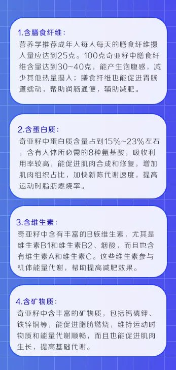 奇亚籽的功效与作用能减肥吗