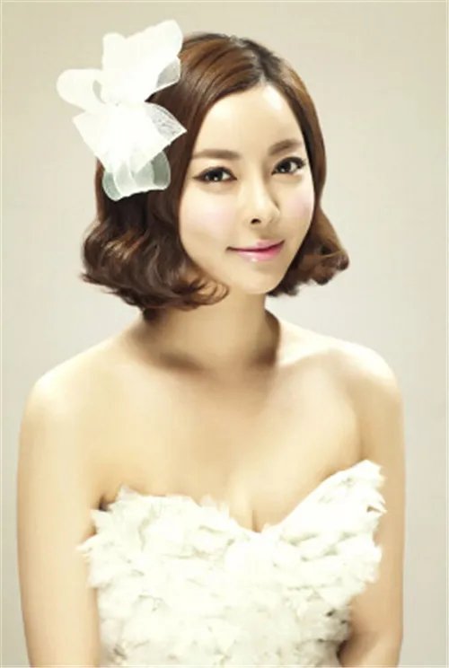 新娘发型短发图片欣赏 短发新娘适合什么造型