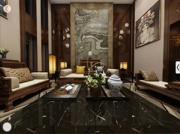 不知道背景墙用什么合适？看了天然石材山水画再决定。