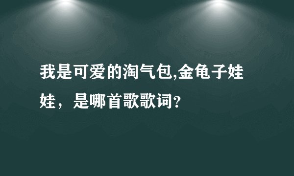 我是可爱的淘气包,金龟子娃娃，是哪首歌歌词？