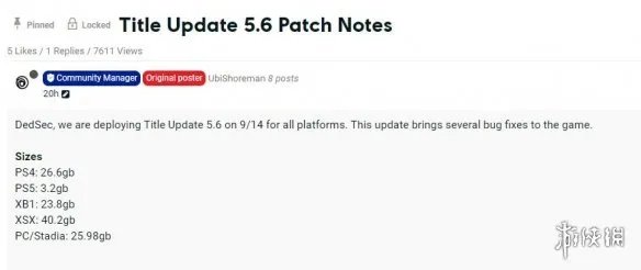 ps5有独门秘籍？看门狗军团xsx补丁大小是ps5的12倍！