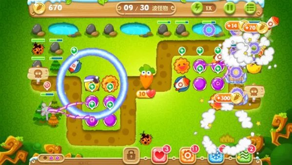 保卫萝卜2攻略:第22关攻略 极地冒险1宝石金萝卜教程