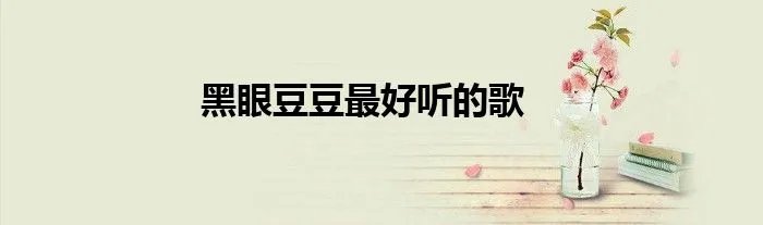 黑眼豆豆最好听的歌