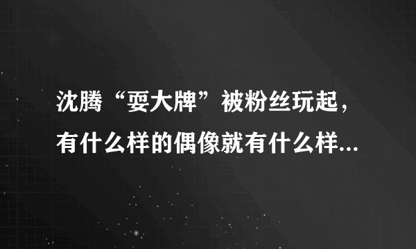 沈腾“耍大牌”被粉丝玩起，有什么样的偶像就有什么样的粉丝吗？