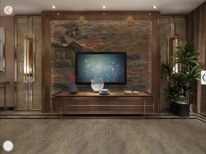 不知道背景墙用什么合适？看了天然石材山水画再决定。