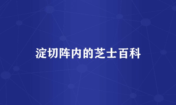 淀切阵内的芝士百科