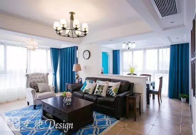 《沫蓝》105平美式by设计师：石头