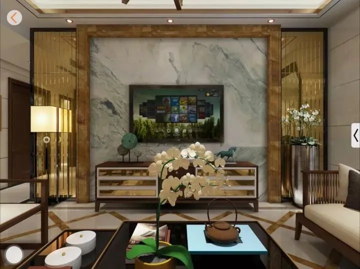 不知道背景墙用什么合适？看了天然石材山水画再决定。