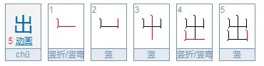 出字的笔顺