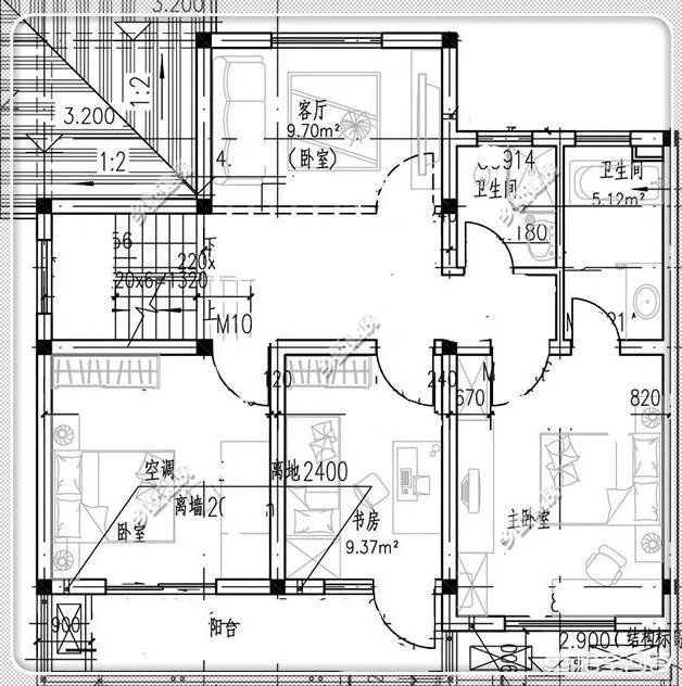 在农村盖占地90平米，二层小楼该怎么设计？