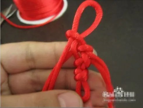 红绳手链编织,两根绳,求编法视频