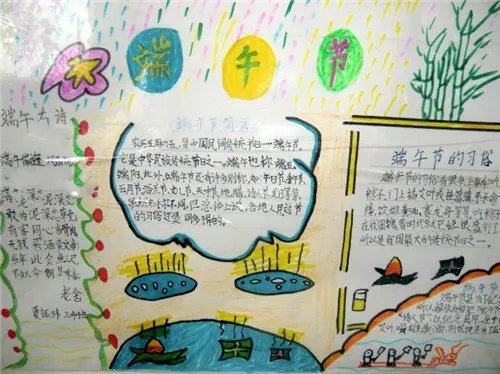 端午节绘画手抄报简单又漂亮