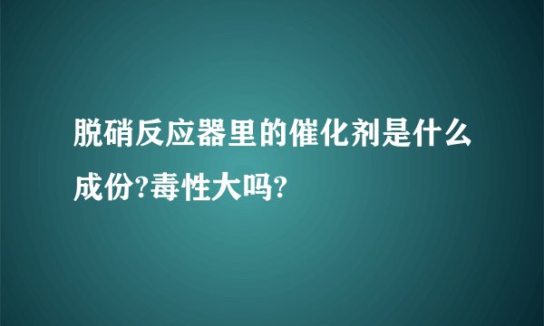 脱硝反应器里的催化剂是什么成份?毒性大吗?
