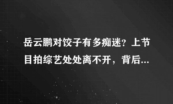 岳云鹏对饺子有多痴迷？上节目拍综艺处处离不开，背后原因终于公开