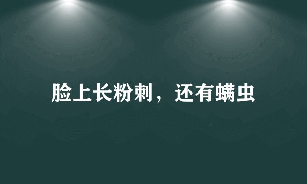 脸上长粉刺，还有螨虫