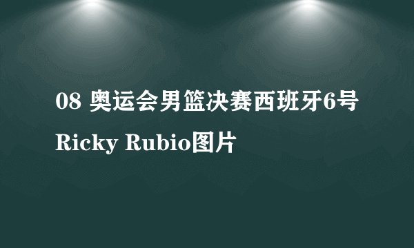 08 奥运会男篮决赛西班牙6号Ricky Rubio图片