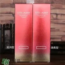 雅诗兰黛红石榴水清爽型和滋润型区别_对比图