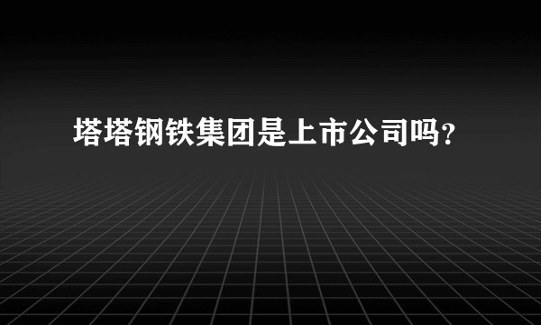 塔塔钢铁集团是上市公司吗？