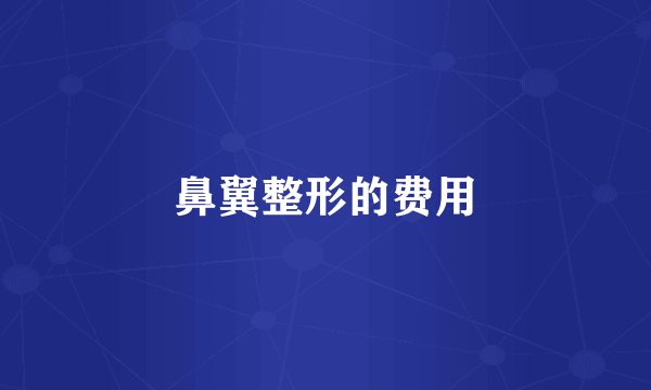 鼻翼整形的费用