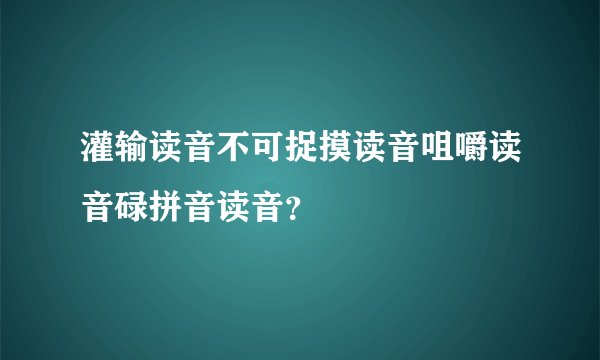 灌输读音不可捉摸读音咀嚼读音碌拼音读音？