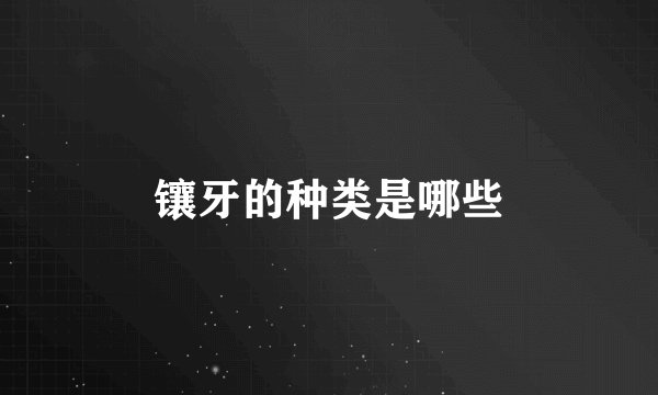 镶牙的种类是哪些