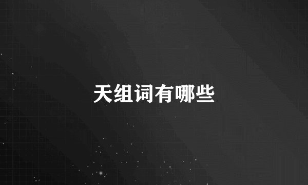 天组词有哪些