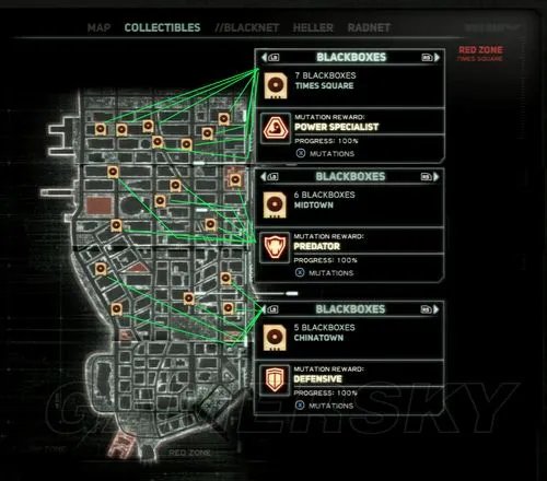 《虐杀原形2》全收集地图及坐标