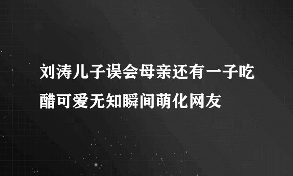 刘涛儿子误会母亲还有一子吃醋可爱无知瞬间萌化网友