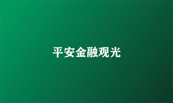平安金融观光