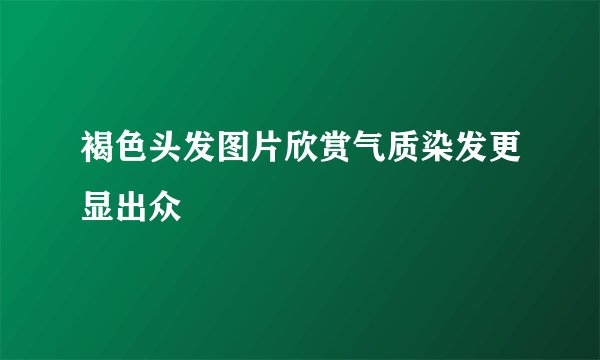 褐色头发图片欣赏气质染发更显出众