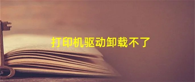 打印机驱动卸载不了
