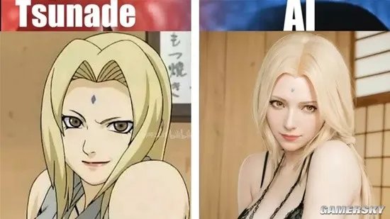 AI真人化《火影忍者》女角色 纲手散发御姐级魅力