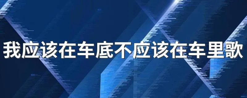 我应该在车底不应该在车里歌词 我应该在车底不应该在车里的出处
