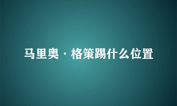 马里奥·格策踢什么位置