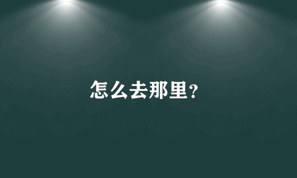 怎么去那里？