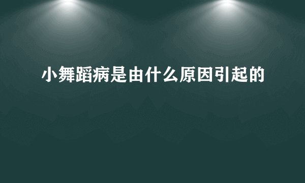 小舞蹈病是由什么原因引起的