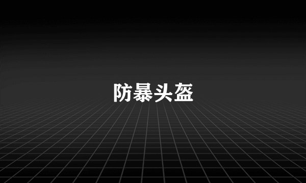 防暴头盔