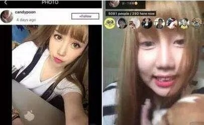 网红直播误关美颜