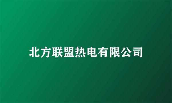 北方联盟热电有限公司
