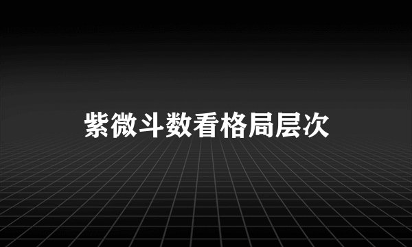 紫微斗数看格局层次
