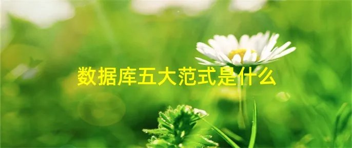 数据库五大范式是什么