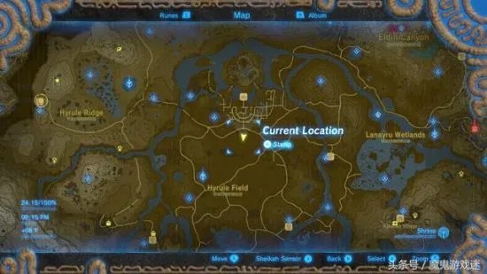 《塞尔达传说荒野之息》全13处回忆地点位置图示