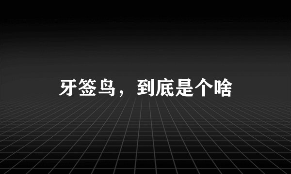 牙签鸟，到底是个啥